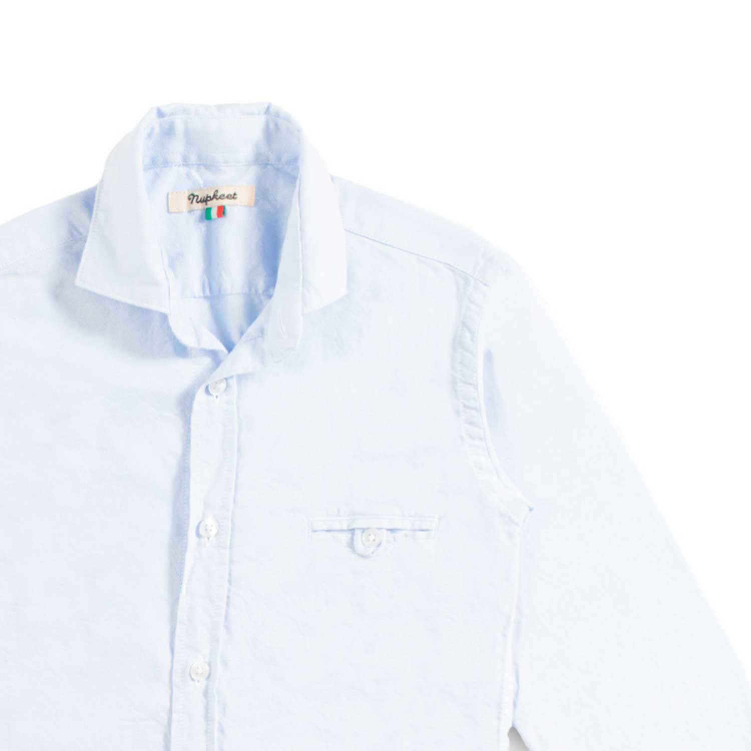 Nupkeet Camicia con Taschino in Oxford – Reale In Vendita