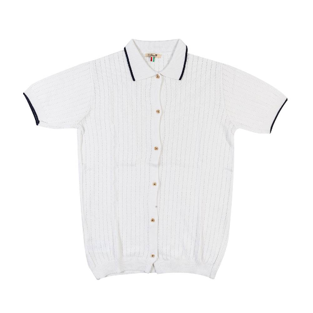Nupkeet Camicia tricot bianca e blu Brindisi Negozi Online