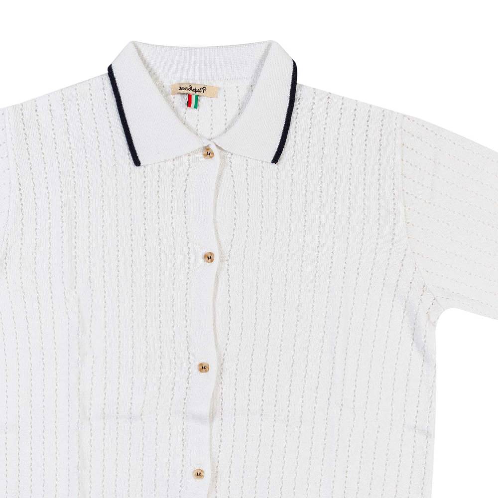 Nupkeet Camicia tricot bianca e blu Brindisi Negozi Online