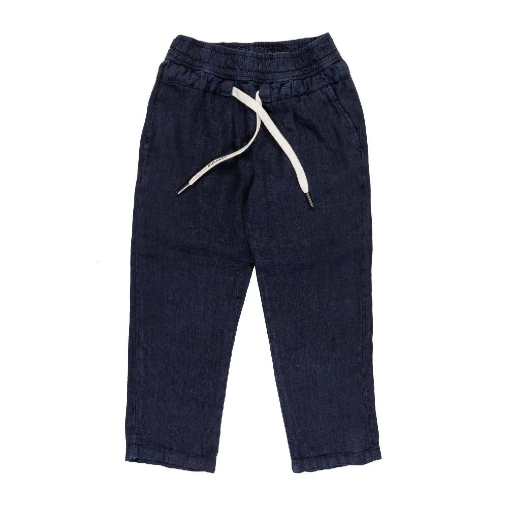 Nupkeet Pantalone lino blu navy Milano Promozione