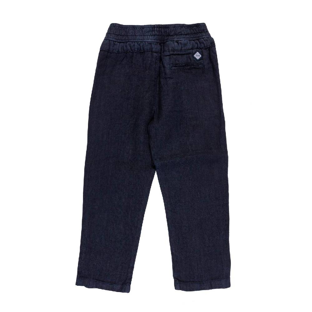 Nupkeet Pantalone lino blu navy Milano Promozione