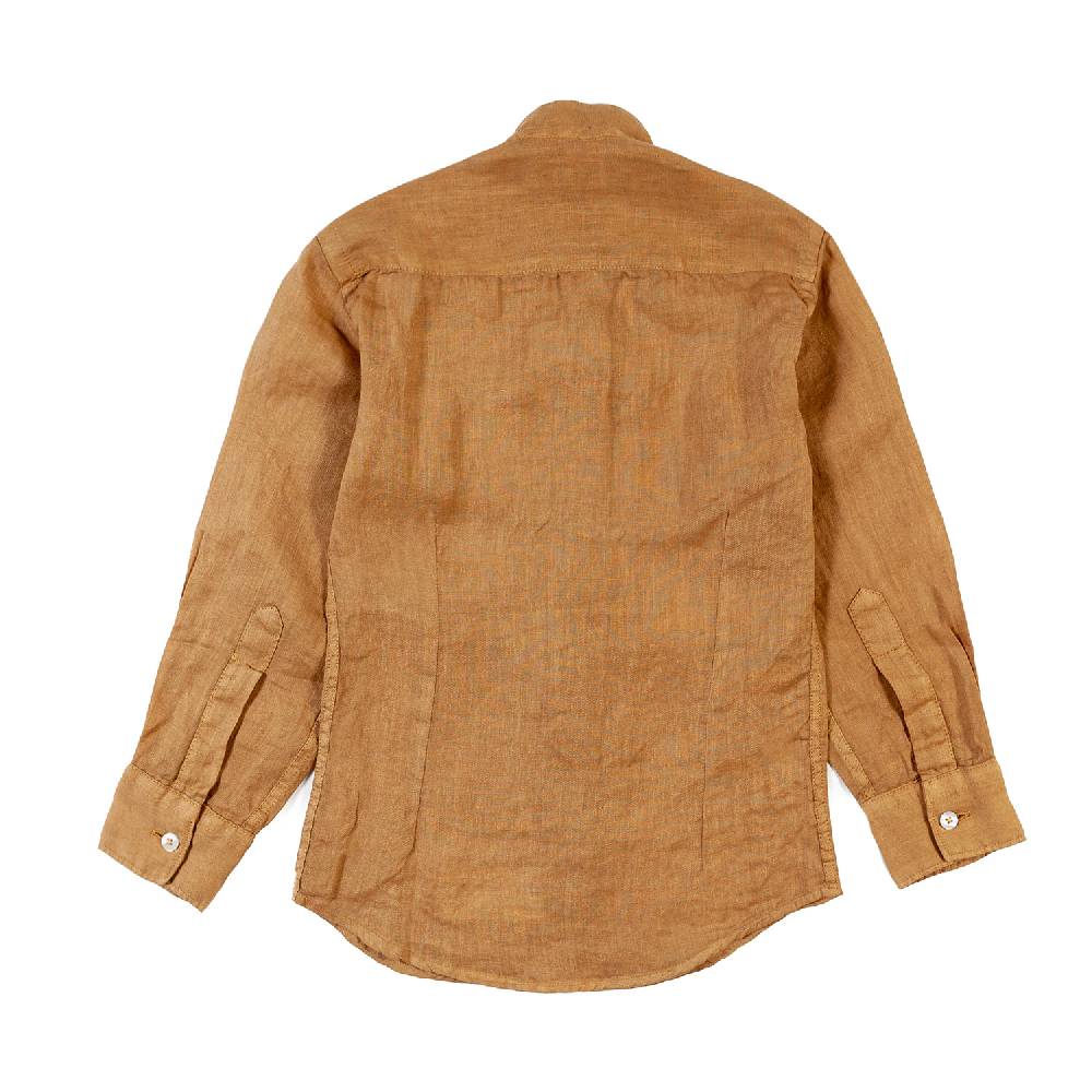 Nupkeet Camicia coreana lino sabbia Catanzaro Sottocosto