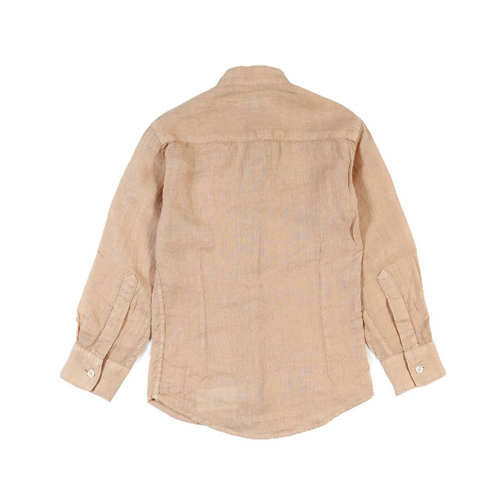 Nupkeet Camicia coreana lino nocciola Catanzaro Convenienza