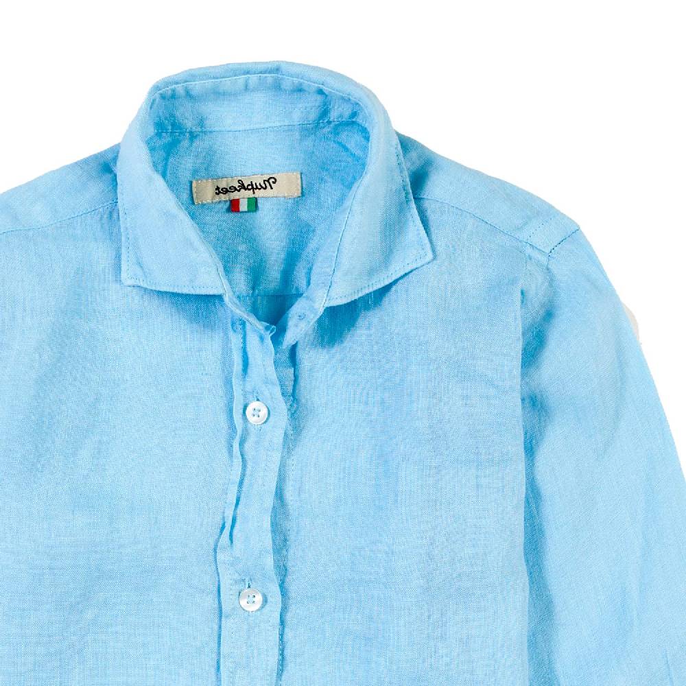 Nupkeet Camicia lino azzurra La Spezia Presa