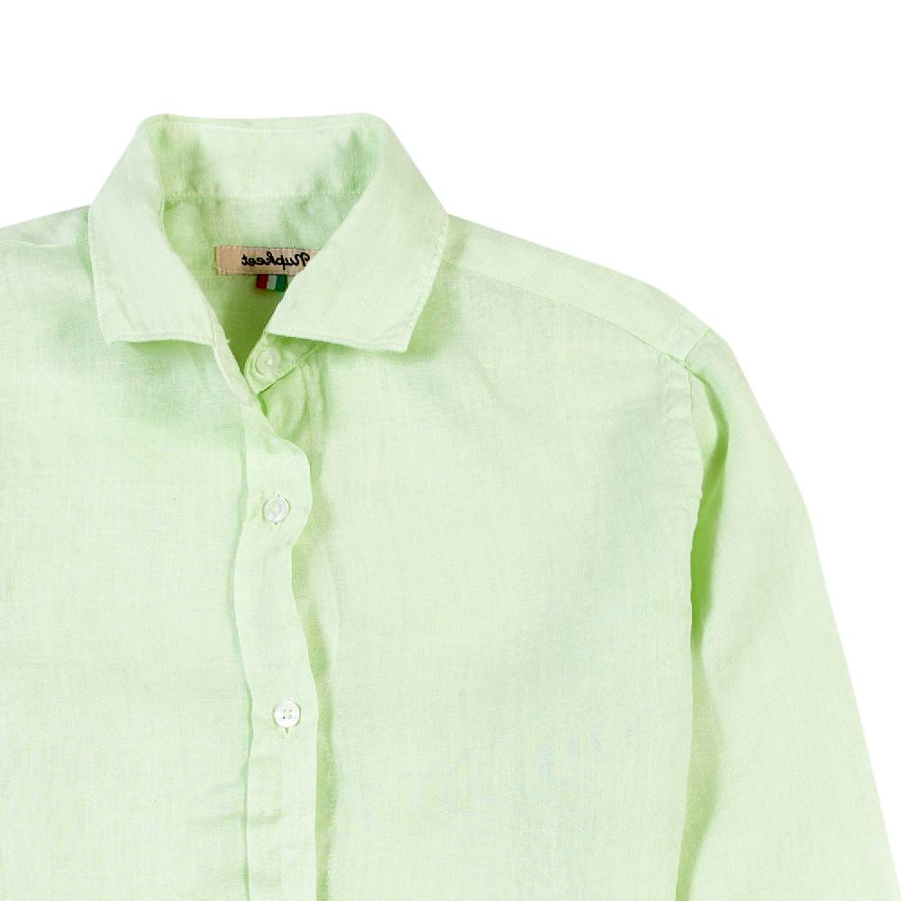 Nupkeet Camicia lino verde acqua La Spezia Sconto