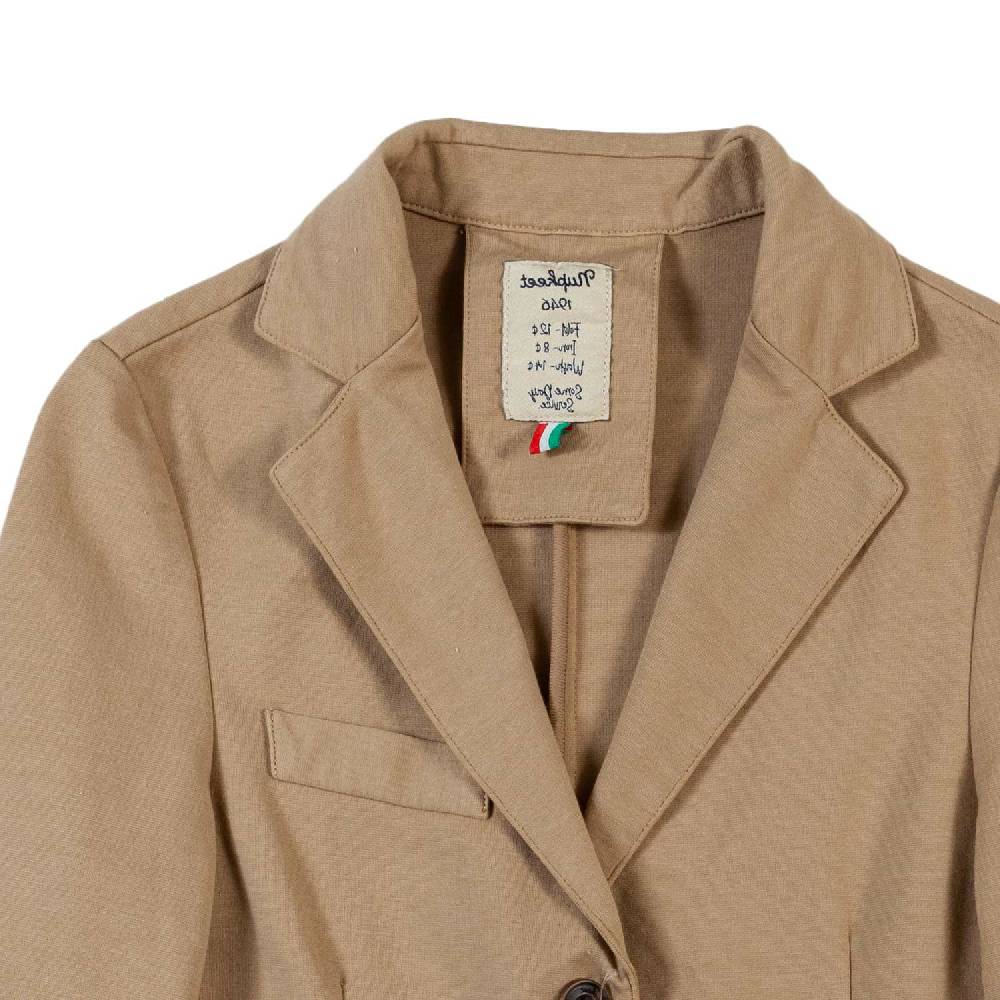 Nupkeet Giacca due bottoni beige sabbia Maratea In Vendita