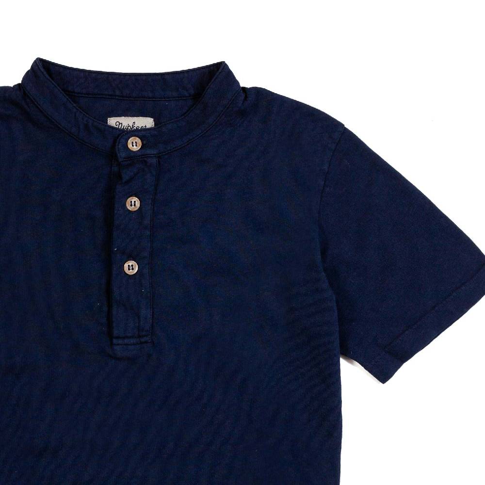 Nupkeet T-shirt serafino blu navy Brescia Italy