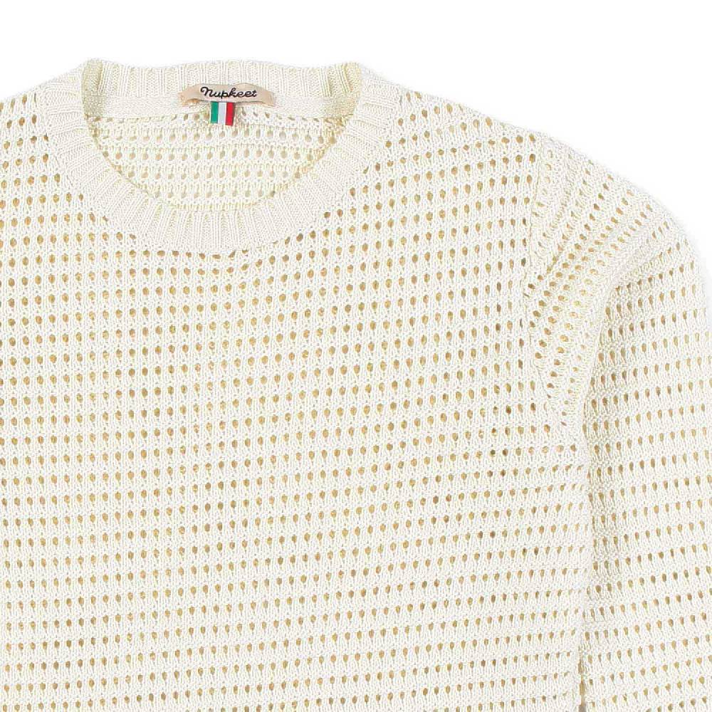 Nupkeet Pullover tricot bianco panna Pistoia Italia
