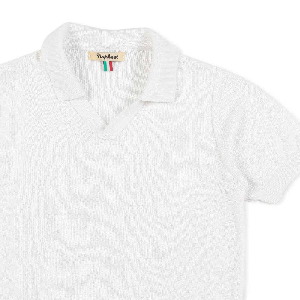 Nupkeet Polo tricot bianca Taranto Nuovo