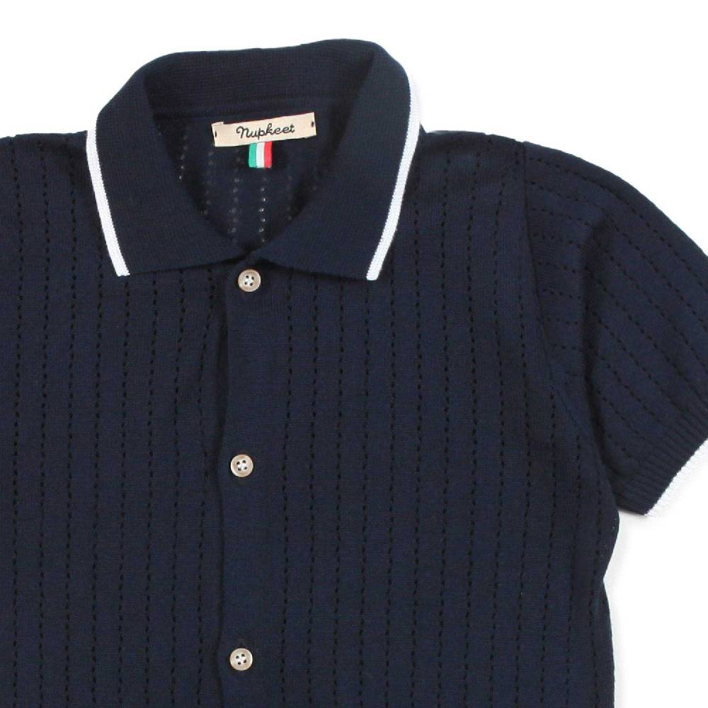 Nupkeet Camicia tricot blu navy Brindisi Qualità