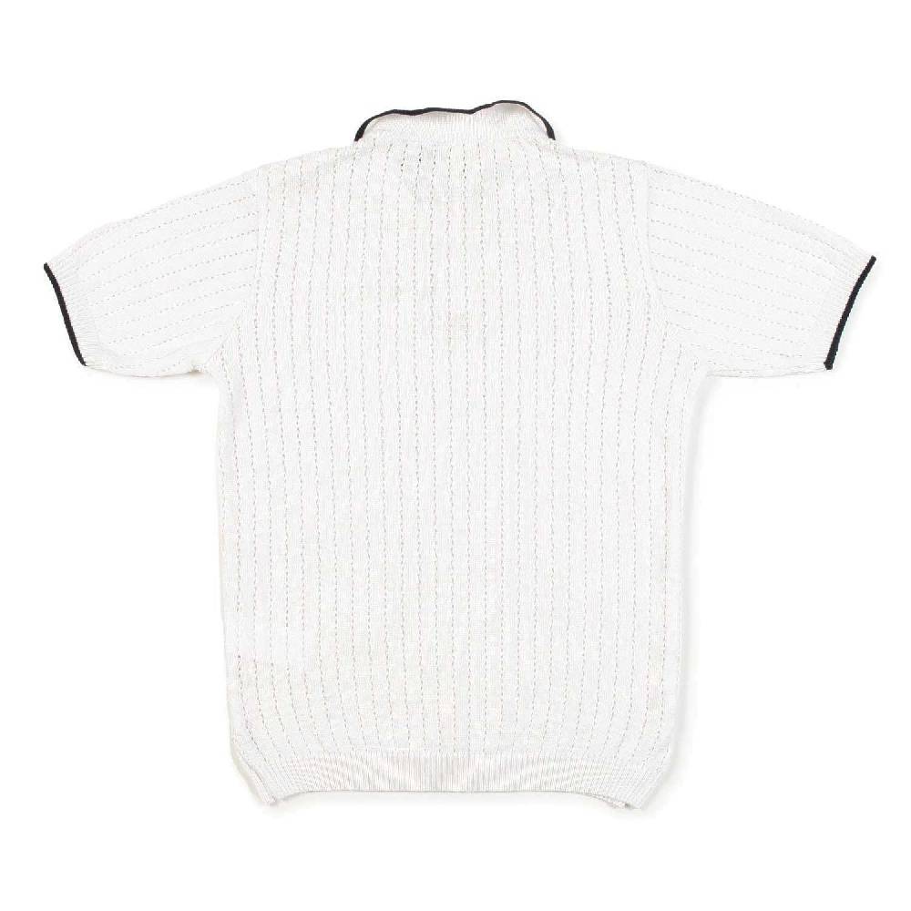 Nupkeet Polo tricot bianca e blu Gela Vendita