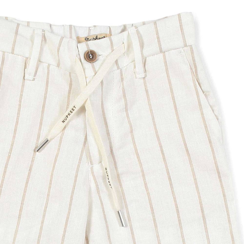 Nupkeet Bermuda panna a righe sabbia Roma Sconto
