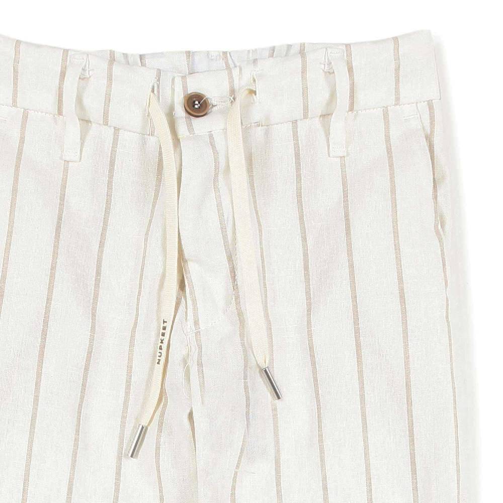 Nupkeet Pantalone panna a righe sabbia Ragusa Offerta