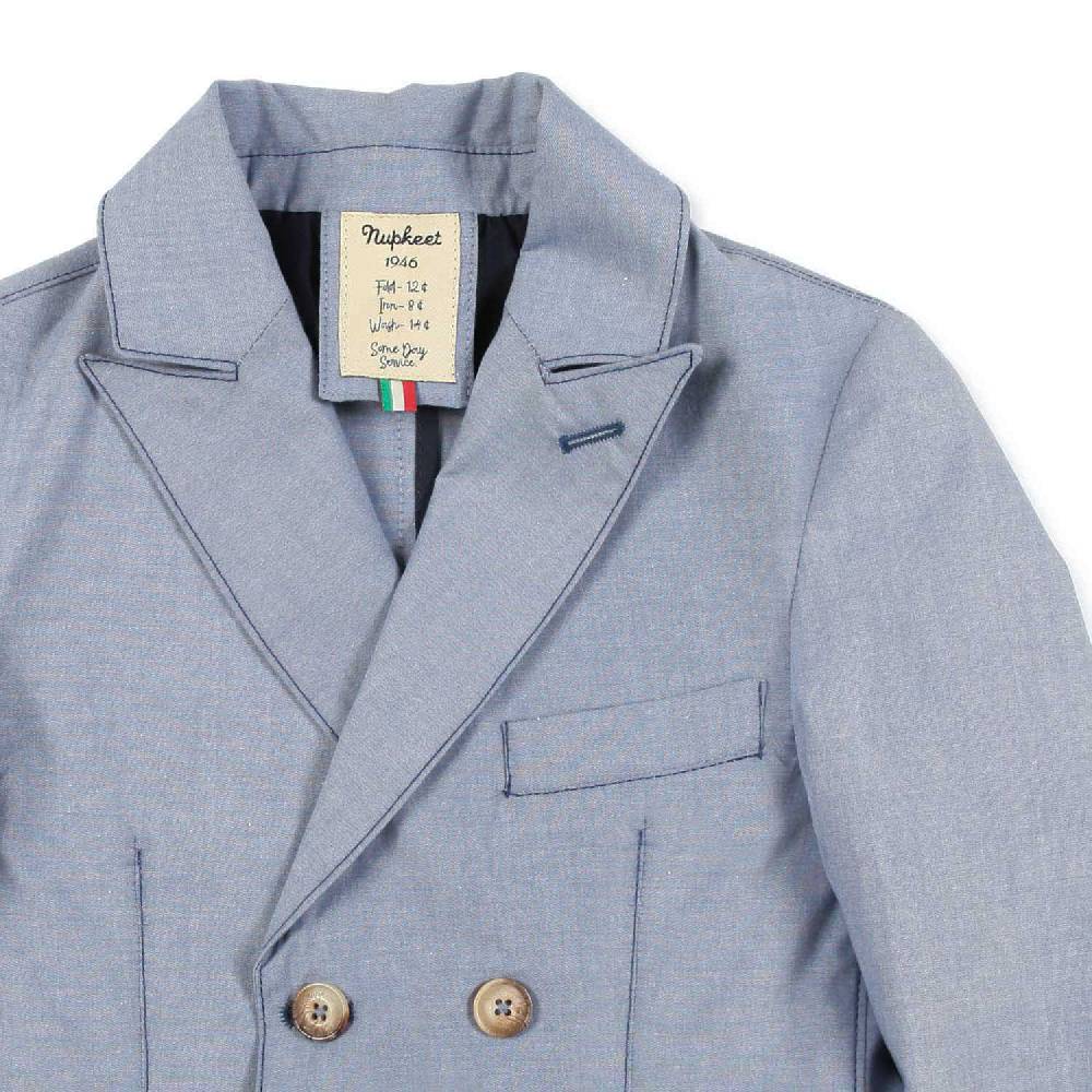 Nupkeet Giacca doppiopetto azzurra Imola Outlet