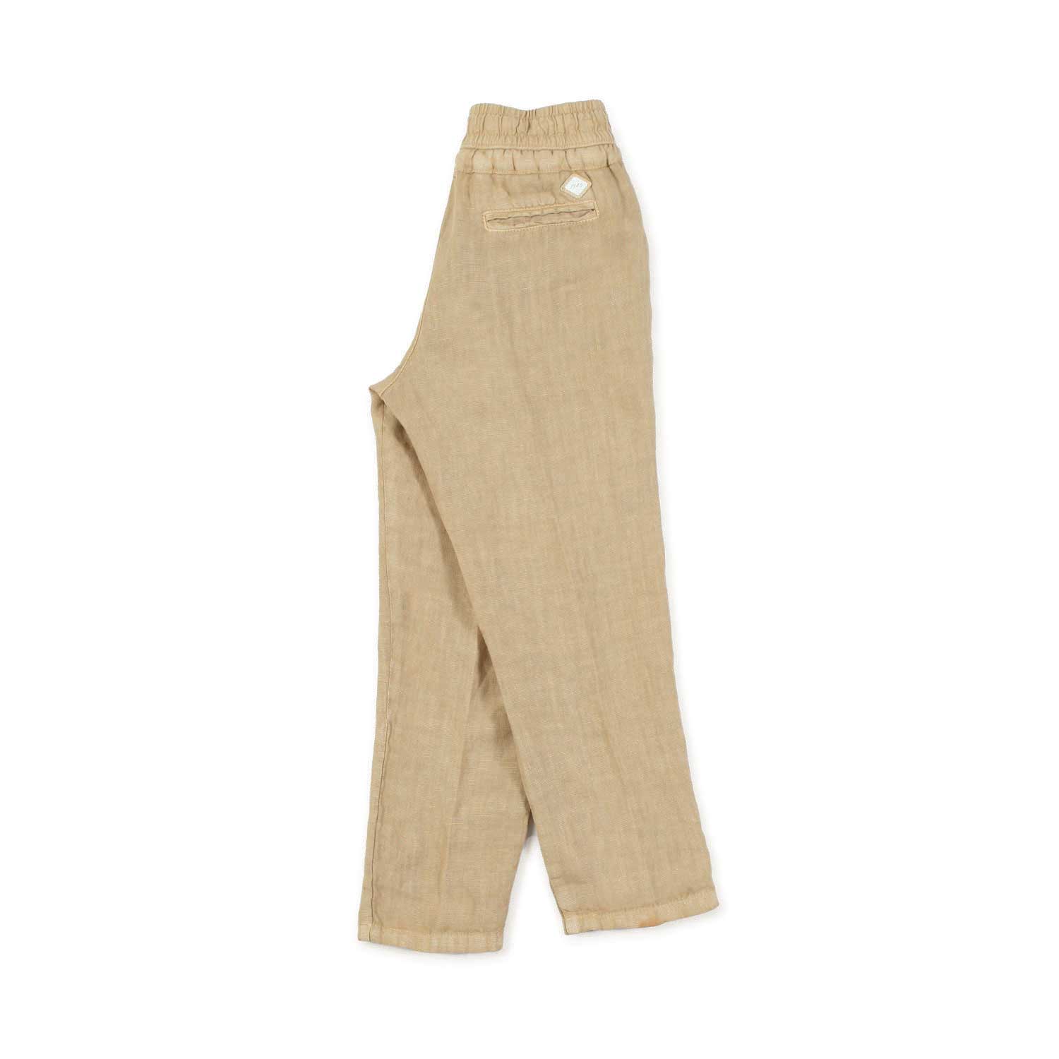 Nupkeet Pantalone lino beige sabbia Milano Vendita Calda