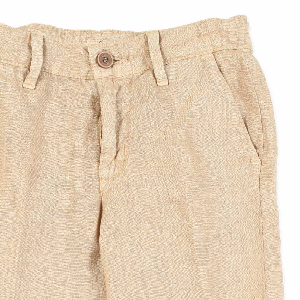 Nupkeet Pantalone lino beige sabbia Bari Vendita Economica