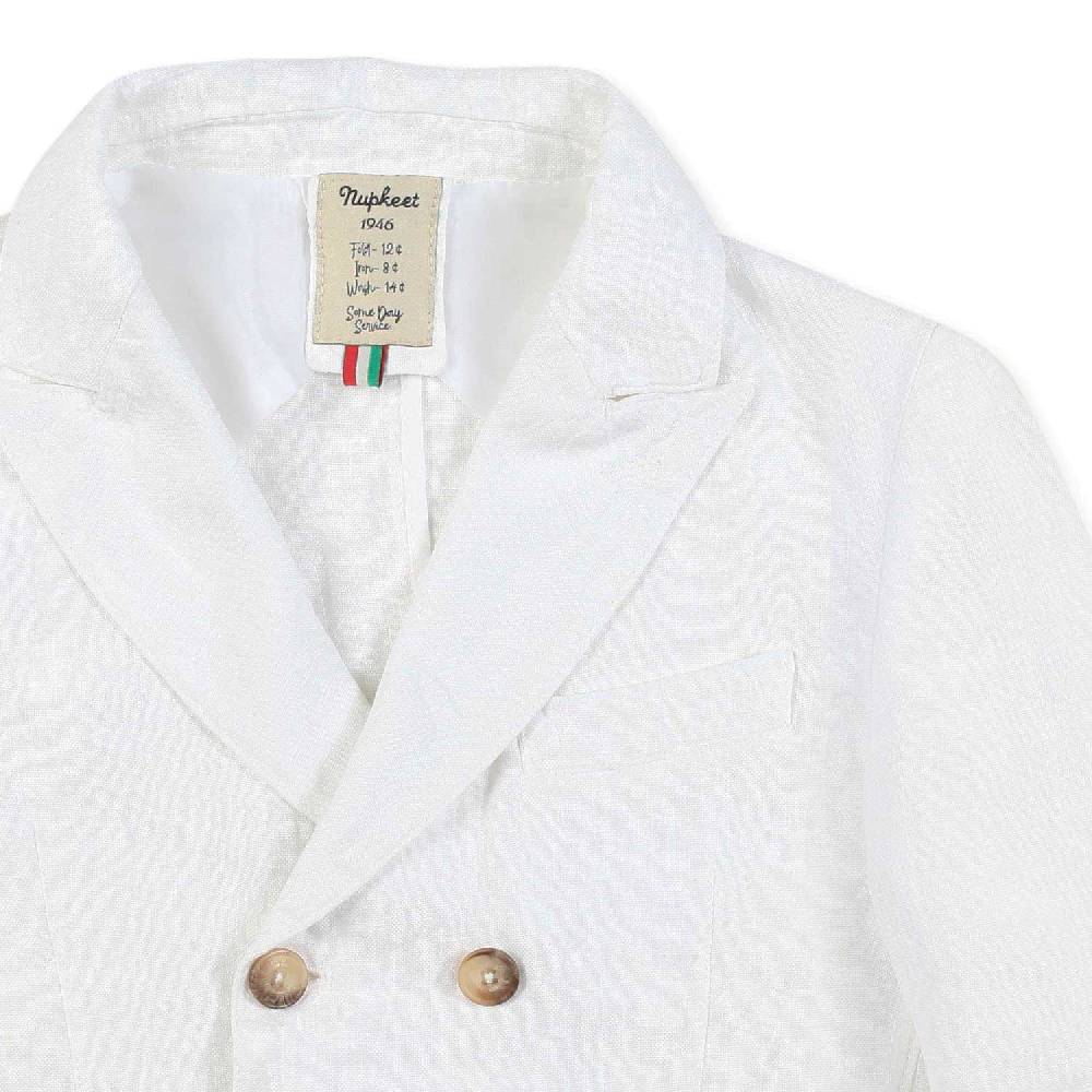 Nupkeet Giacca lino bianca Catania Vendite Flash