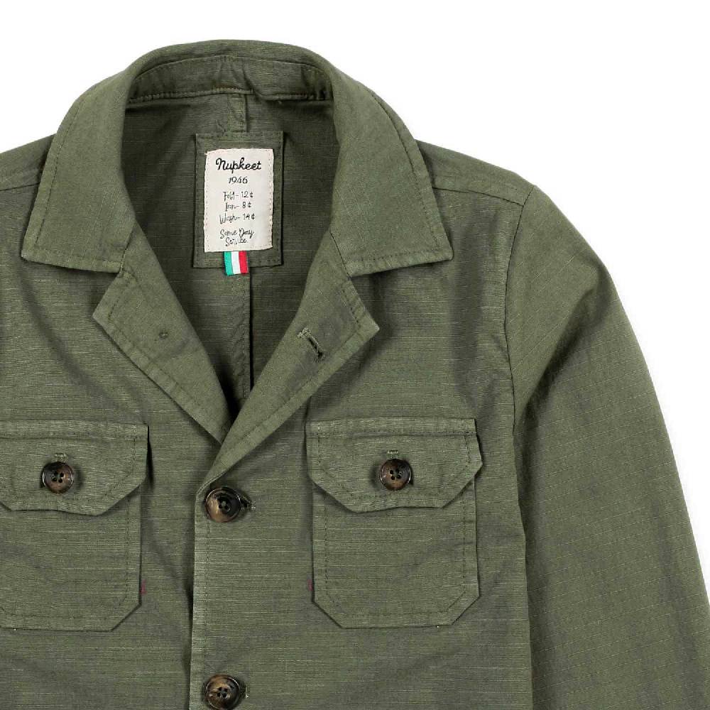 Nupkeet Giacca sahariana verde militare Varese Negozio