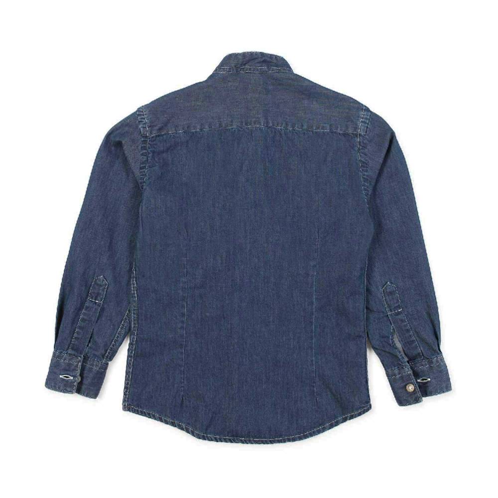 Nupkeet Camicia coreana denim blu scuro Terracina In Saldo