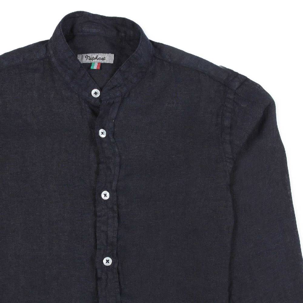 Nupkeet Camicia coreana lino blu Catanzaro Spedizione Gratuita