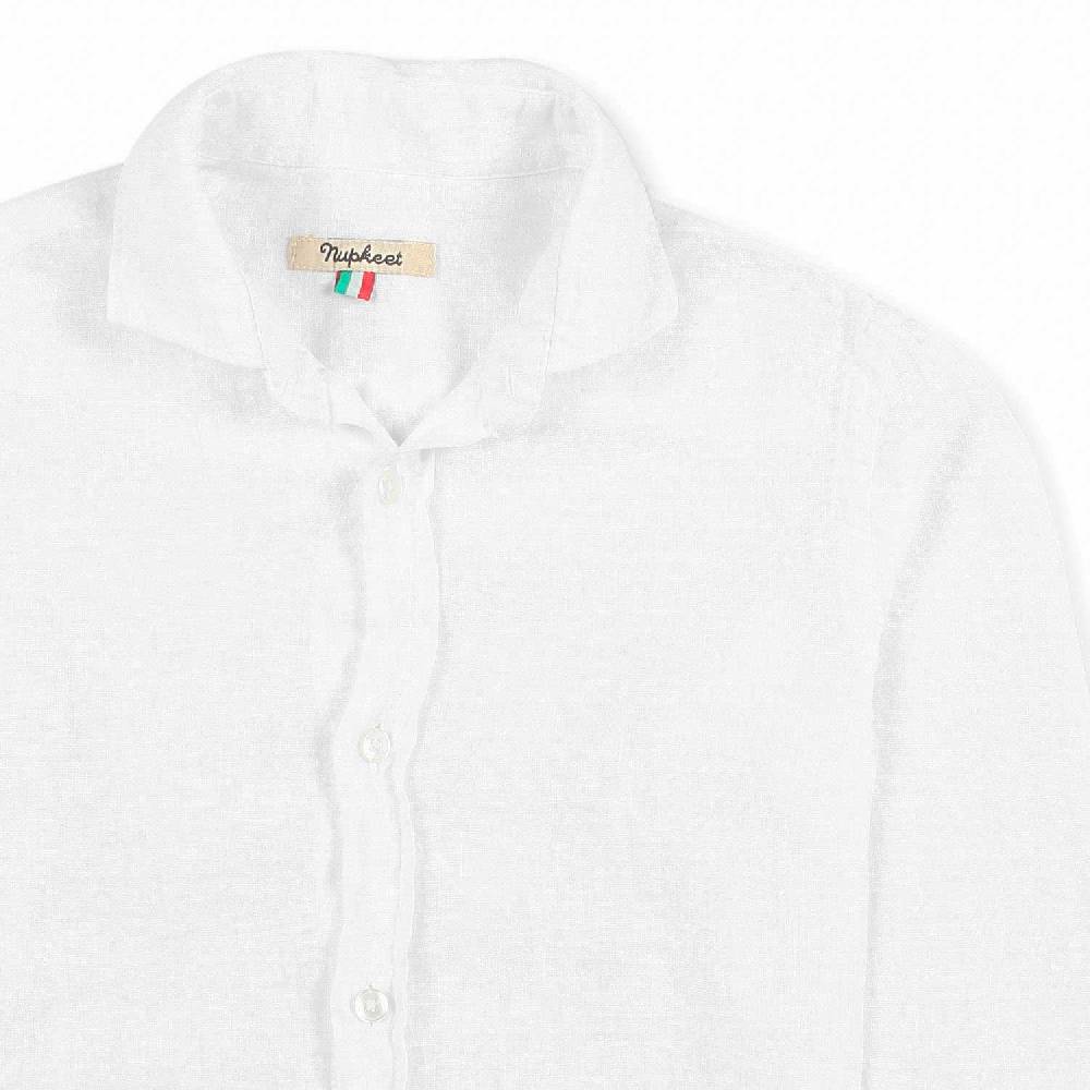 Nupkeet Camicia lino bianca La Spezia Pezzi Unici
