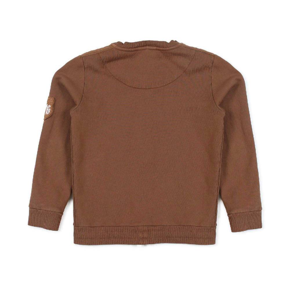 Nupkeet Felpa girocollo marrone cacao Bologna Sottocosto