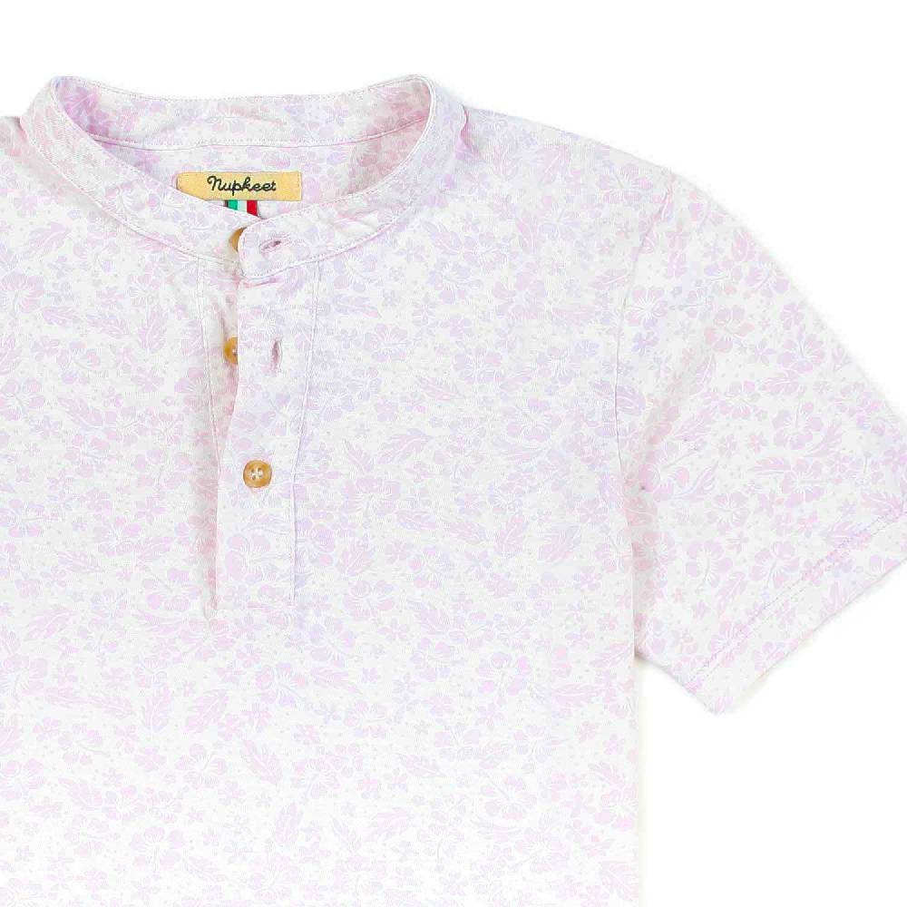 Nupkeet T-shirt serafino rosa glicine Trieste Presa