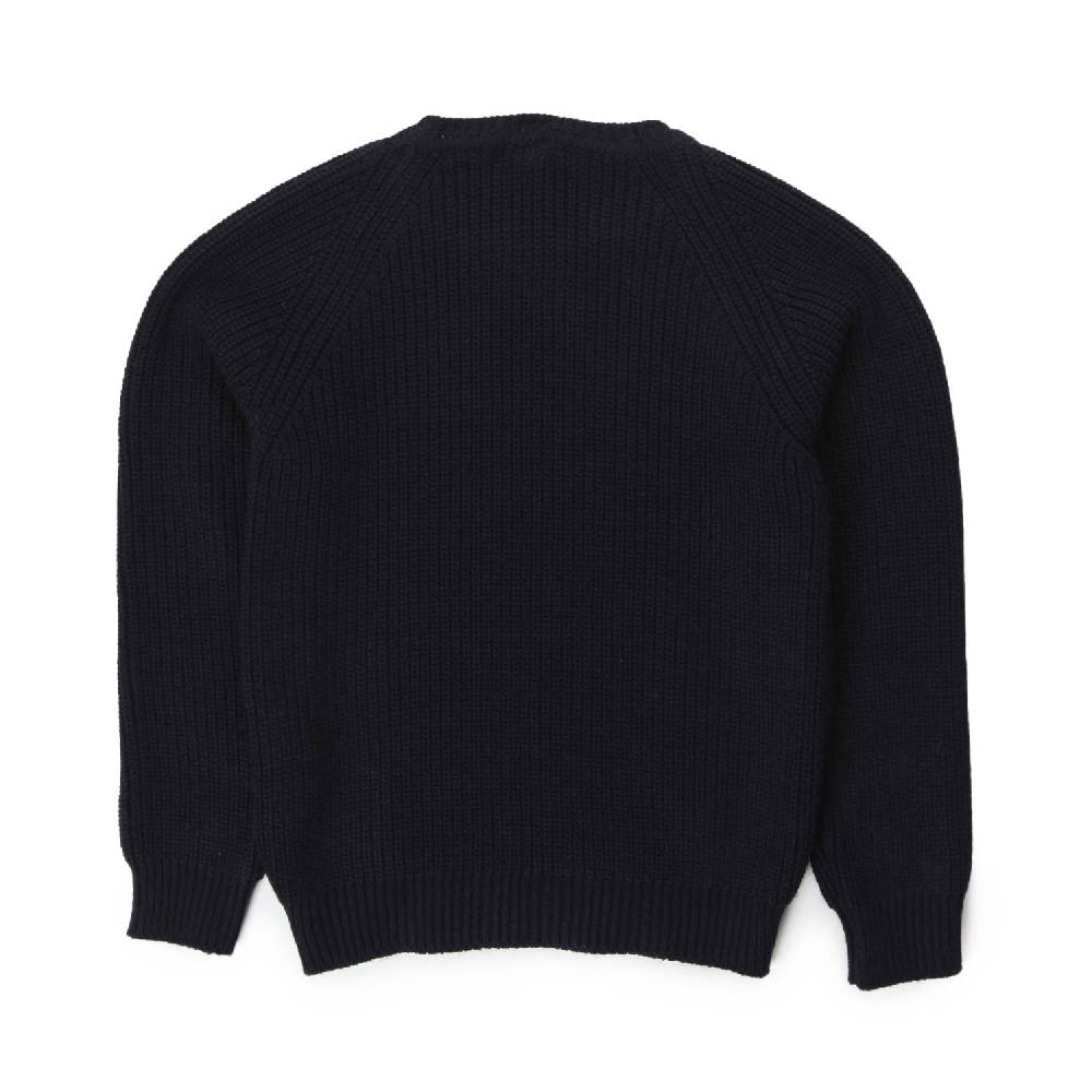 Nupkeet Maglione Alfonso blu navy a coste In Vendita
