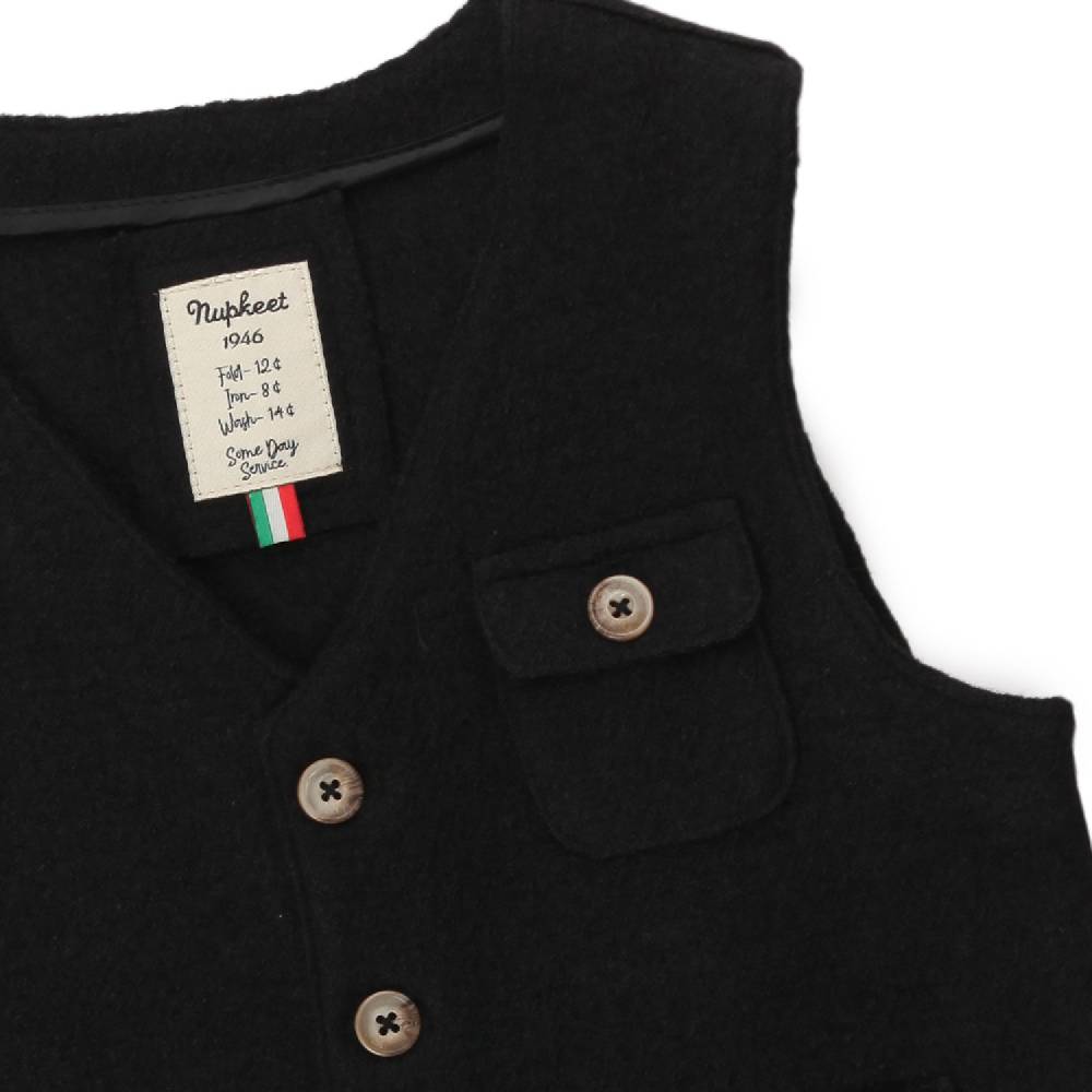 Nupkeet Gilet Fabio nero misto lana Vendite Flash
