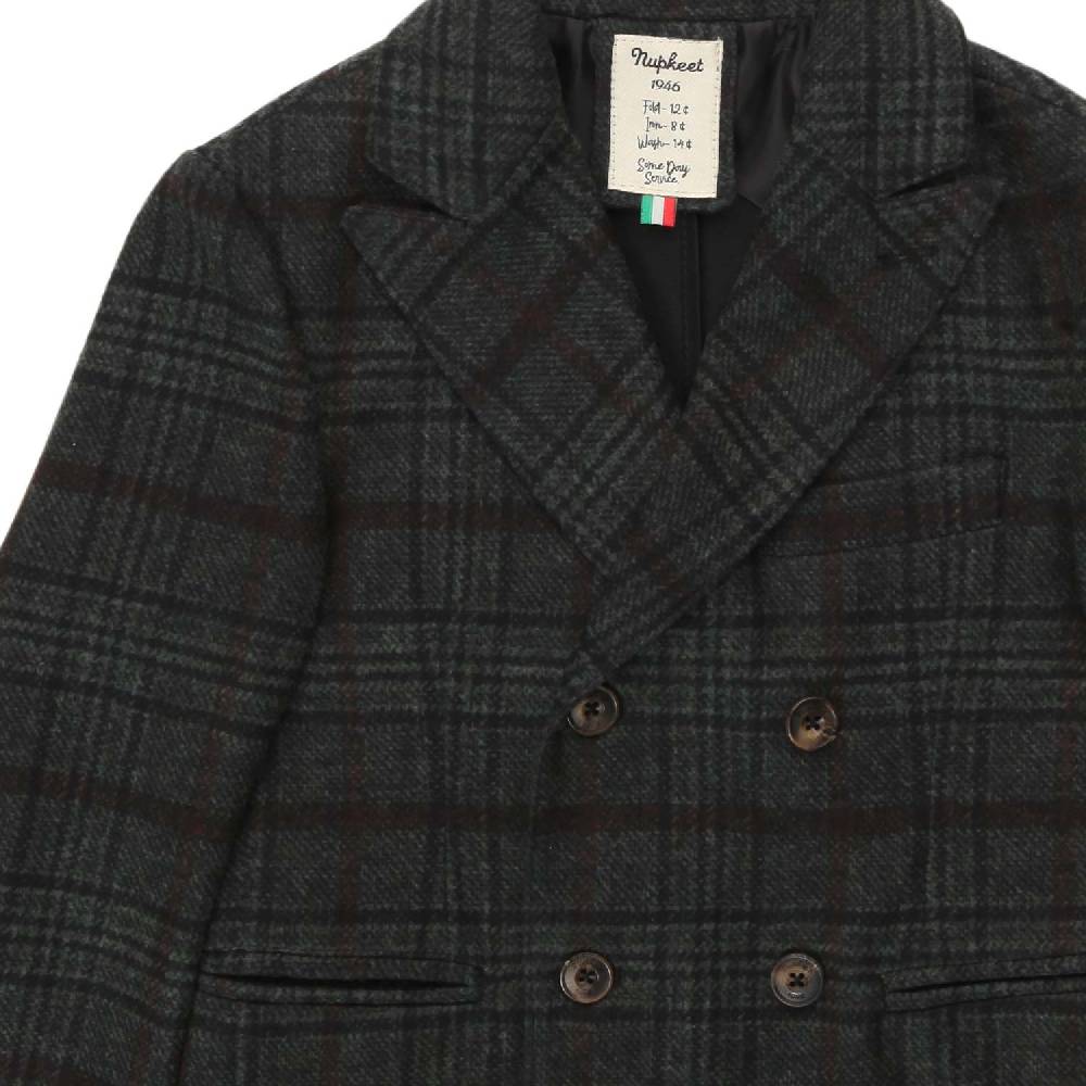 Nupkeet Giacca Rino doppiopetto tartan Nuova