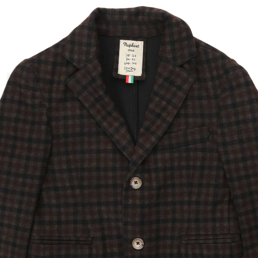 Nupkeet Giacca Alessio marrone a quadri Moda