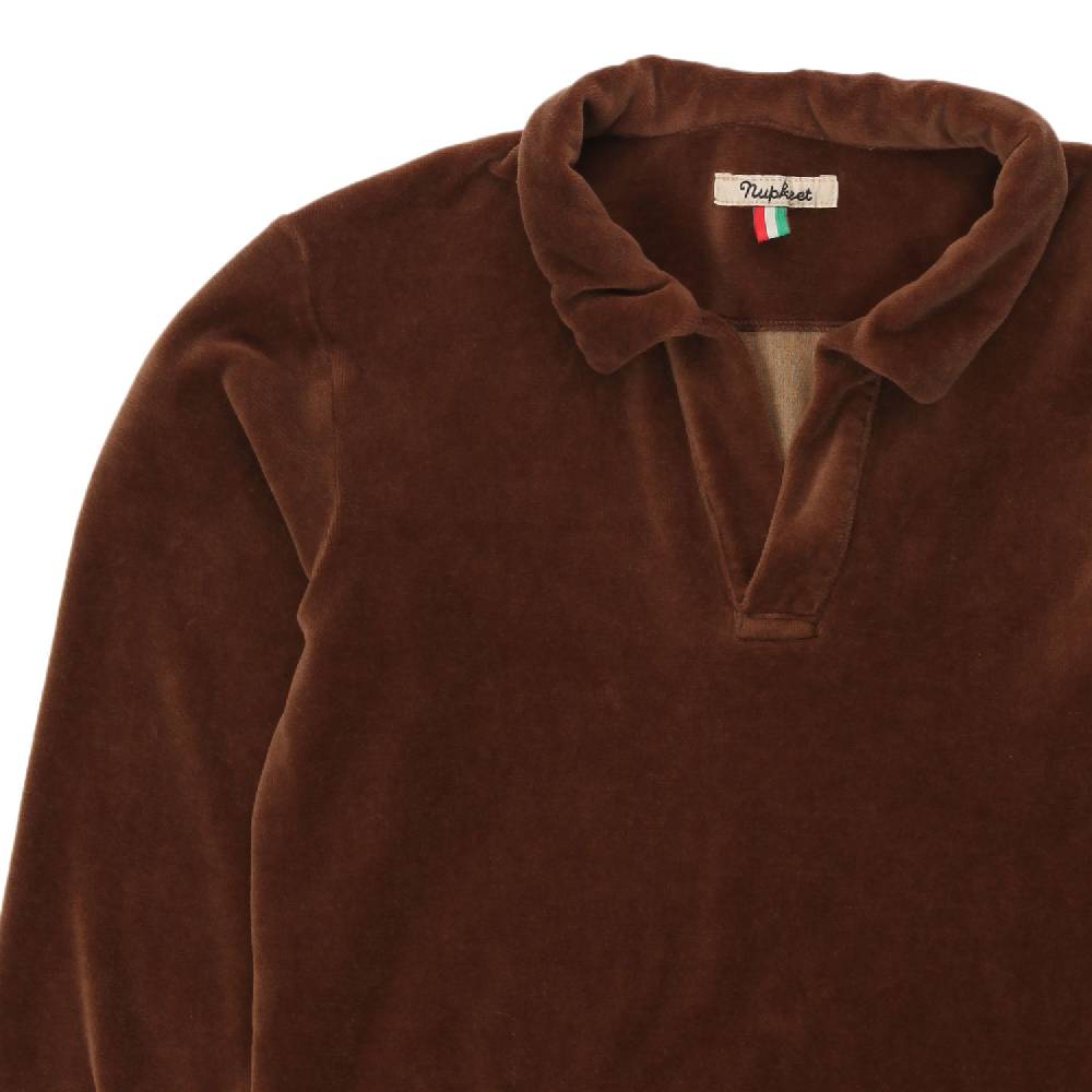 Nupkeet Felpa polo Dino marrone moro Offerta