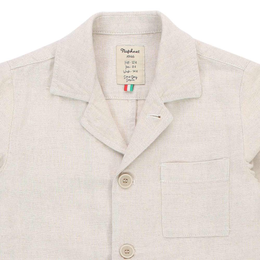 Nupkeet Giaccone misto lino Hawaii bianco panna Nuova