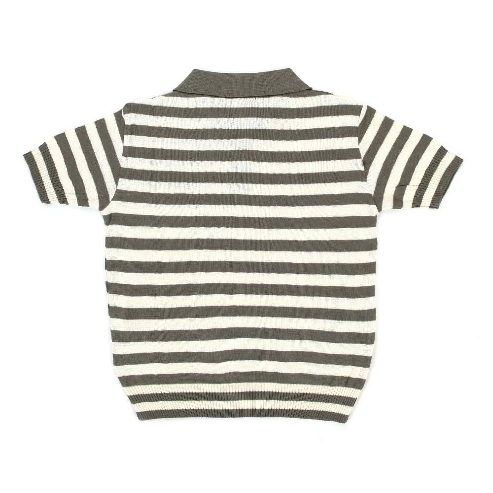 Nupkeet Polo Anafi panna e salvia a righe Qualità