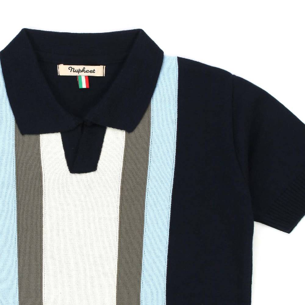 Nupkeet Polo Panay blu in tricot Vendita