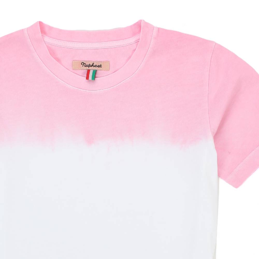 Nupkeet T-shirt Aruba bianca e peonia Moda