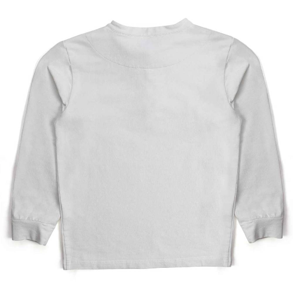 Nupkeet Criceto Bianco – T-shirt serafino a manica lunga Nuovo