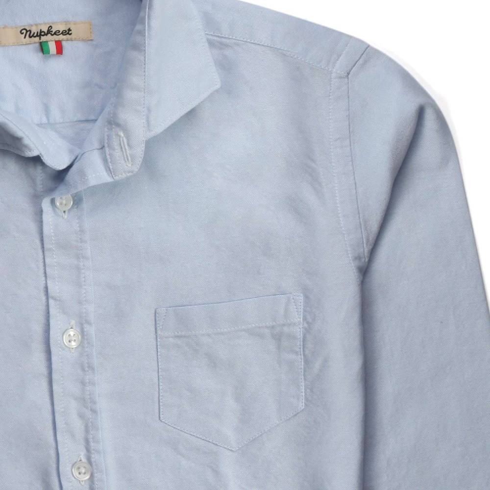 Nupkeet Alce Azzurro – Camicia Oxford a manica lunga Spedizione Gratuita