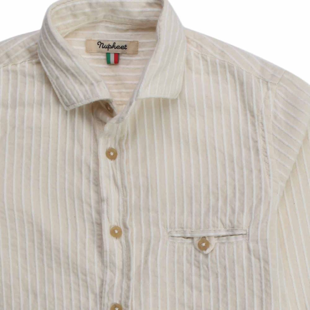 Nupkeet Iena ecru e panna – Camicia in mussola ricamata Pezzi Unici