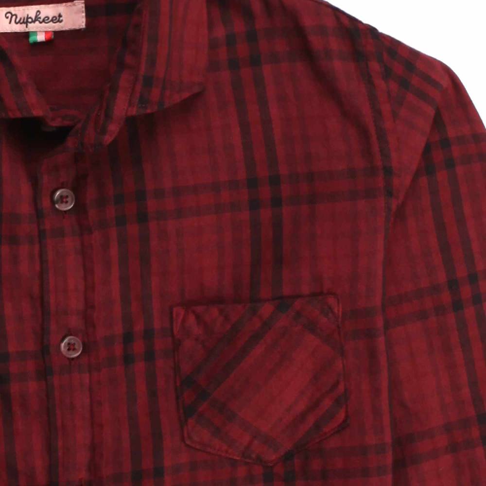 Nupkeet Talpa bordeaux – Camicia in flanella tartan Prezzo Ridotto