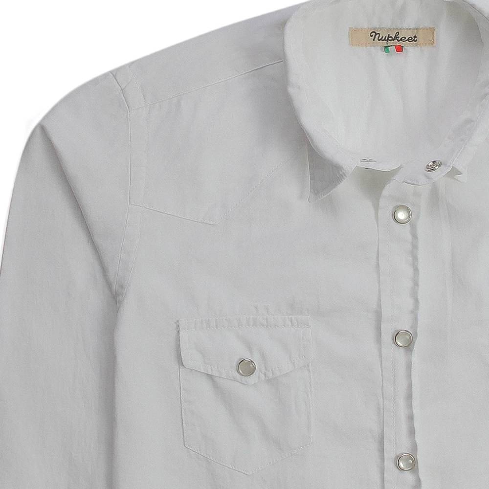 Nupkeet Gufo bianca – Camicia texana in gabardine Convenienza