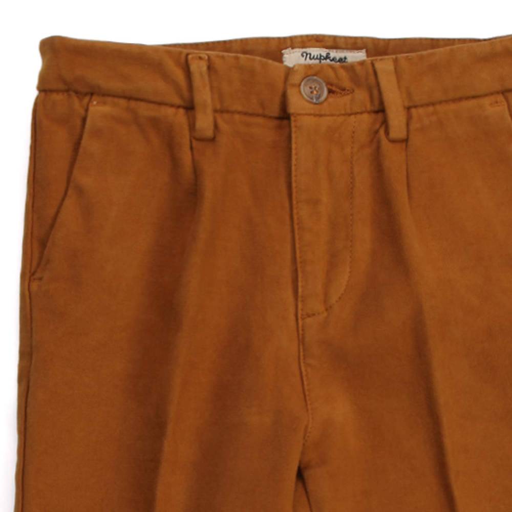 Nupkeet Gallo ocra – Pantalone fustagno bambino e teen Presa
