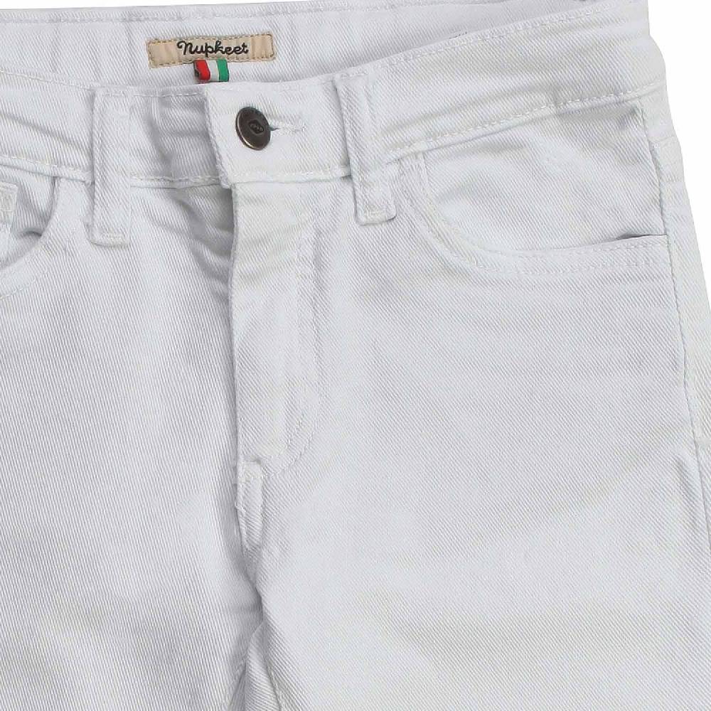 Nupkeet Biscia bianco – Pantalone 5 tasche bambino e teen Vendita Calda