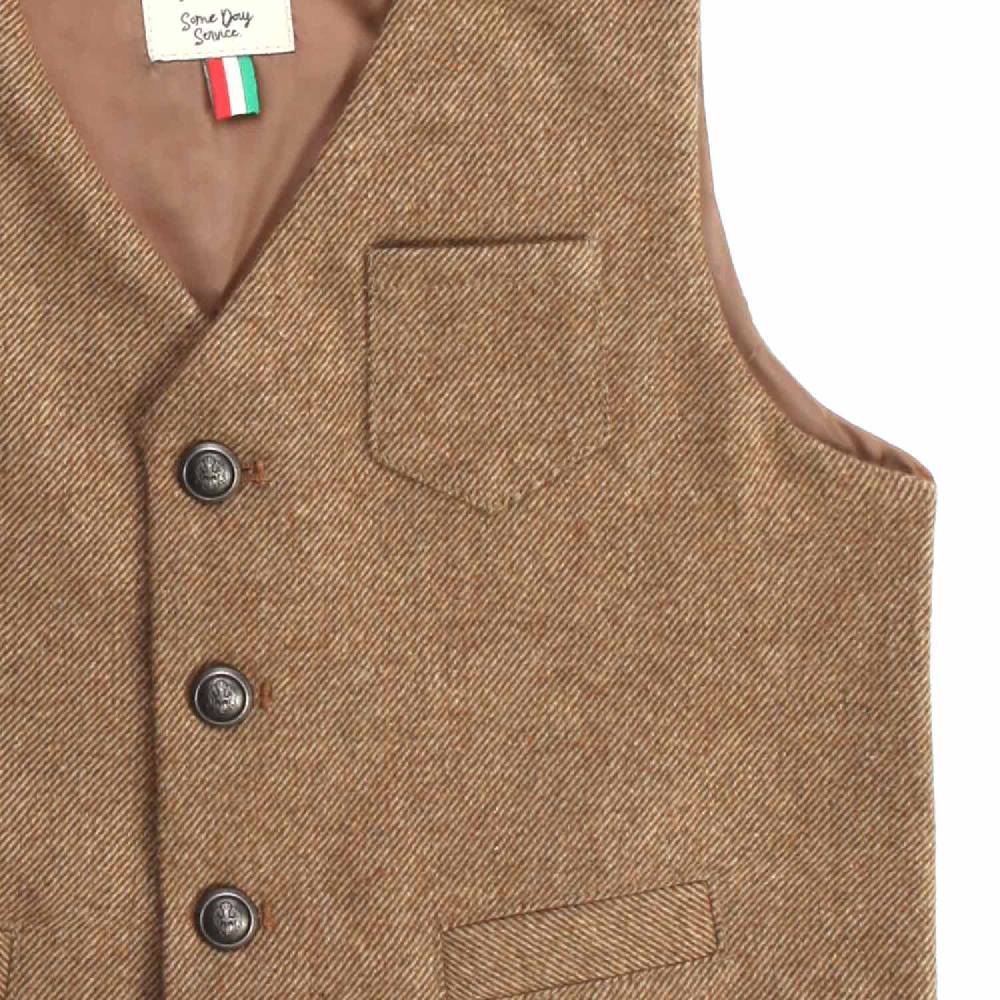 Nupkeet Cobra marrone – Gilet in twill bambino e teenager Italia