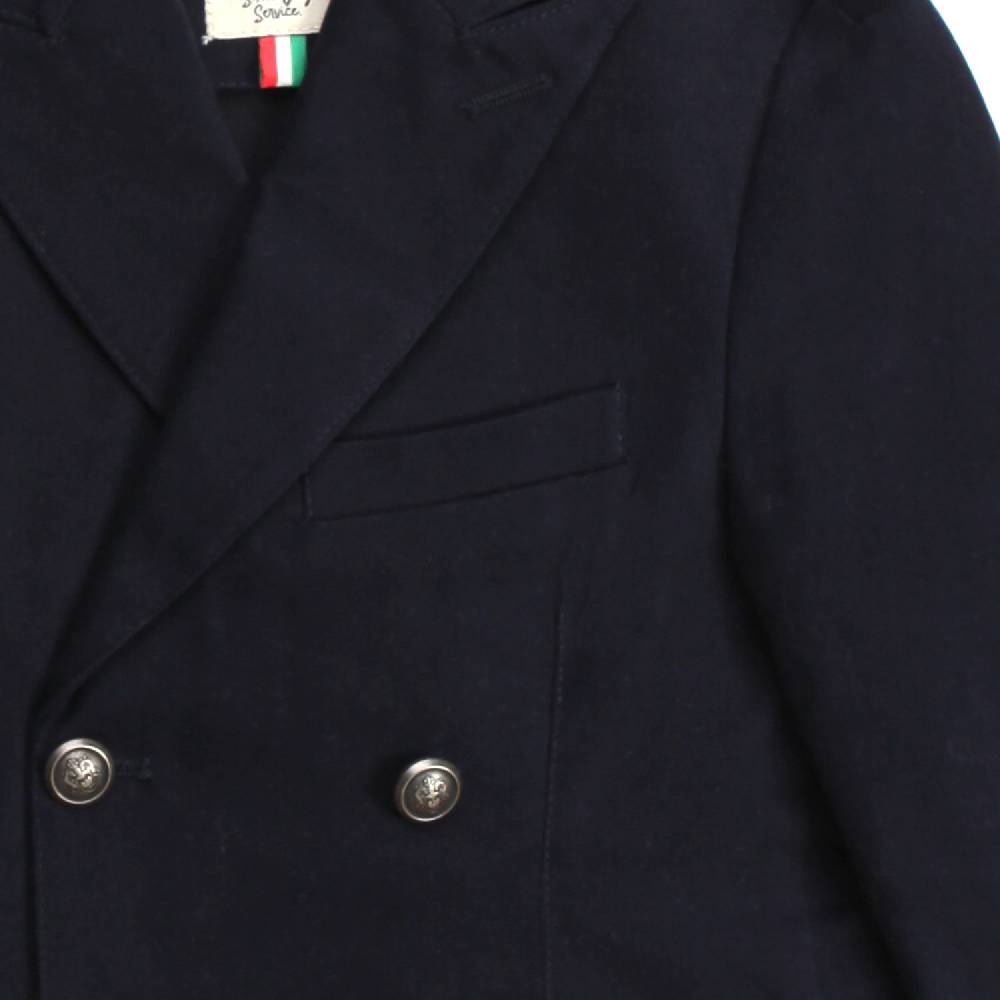 Nupkeet Lupo blu – Giacca doppiopetto in cotone Nuovo