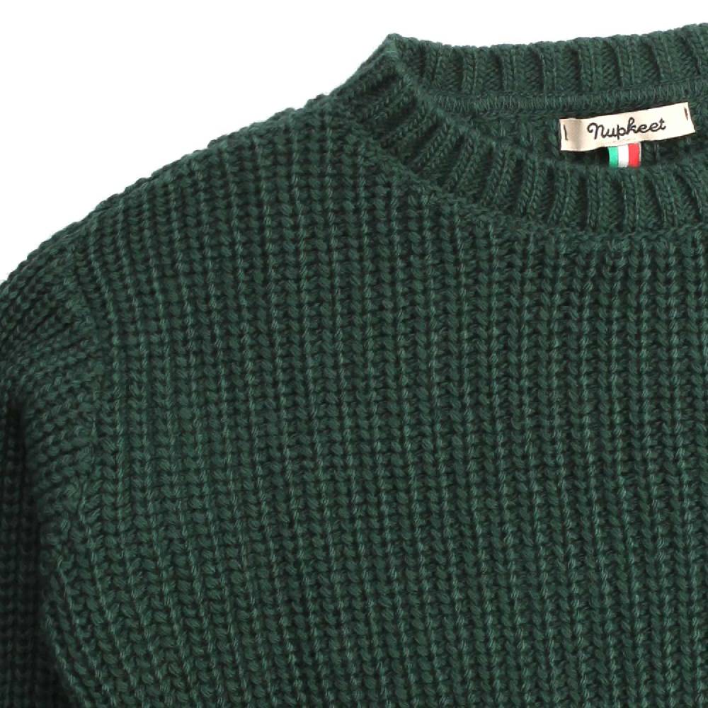 Nupkeet Cormorano verdone – Pullover in tricot a coste Qualità Garantita