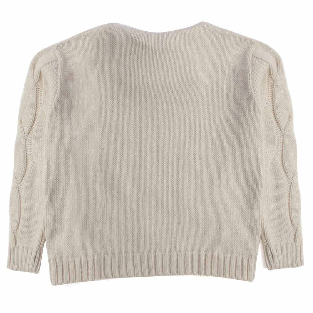 Nupkeet Orso ecru – Pullover collo alto in tricot Acquista Ora