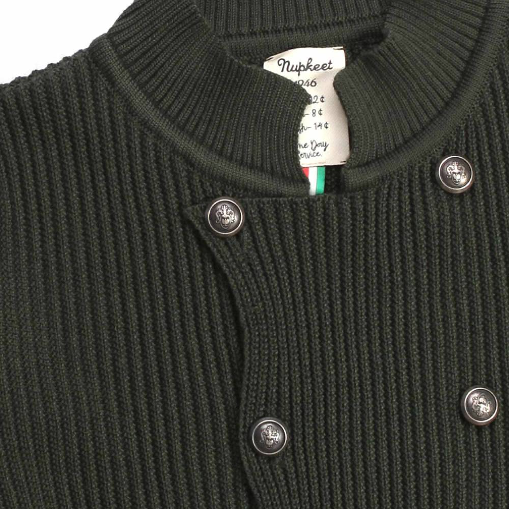 Nupkeet Passero verde militare – Giacca in tricot costa inglese Prezzo Ridotto