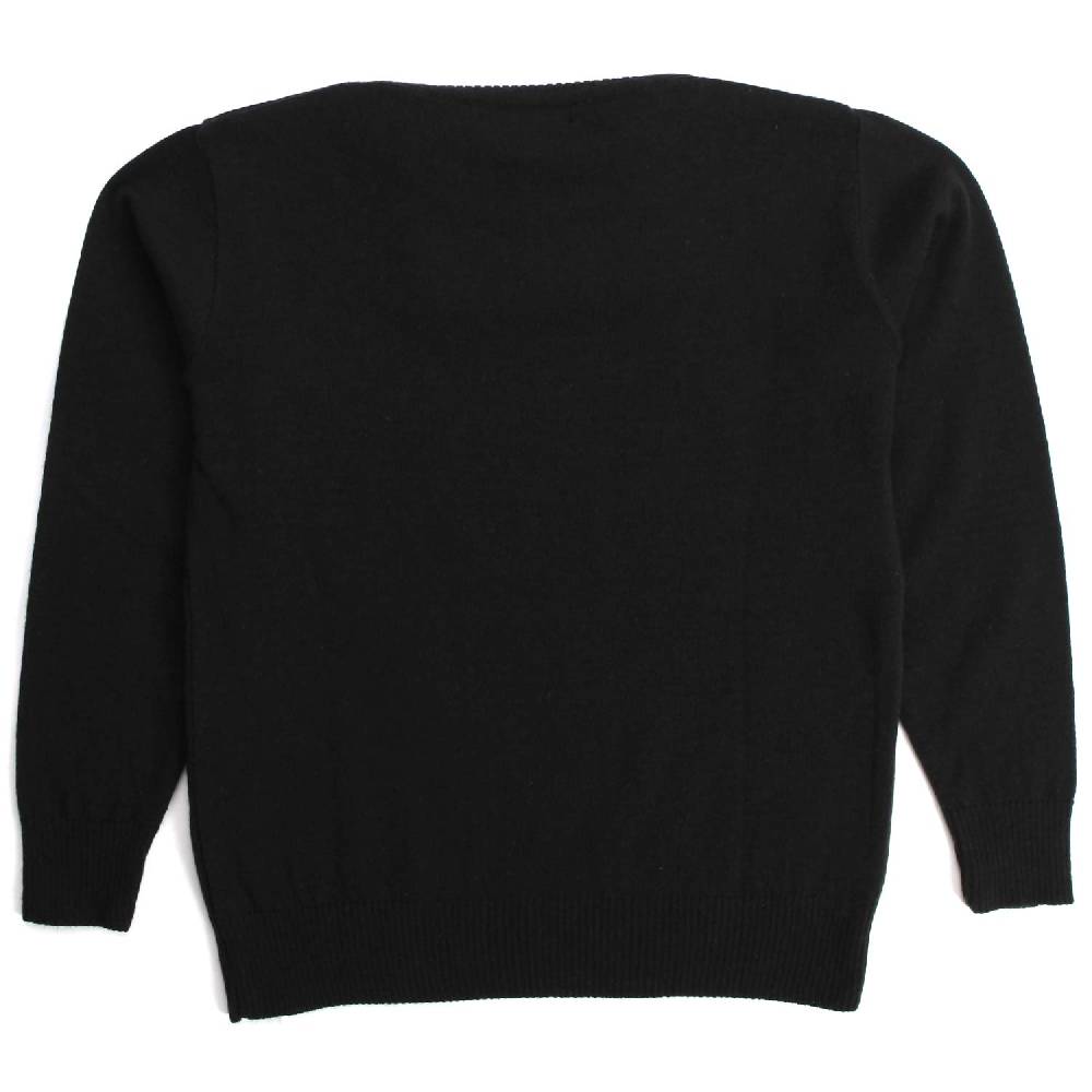 Nupkeet Leopardo nero – Pullover collo alto in tricot stretch Convenienza