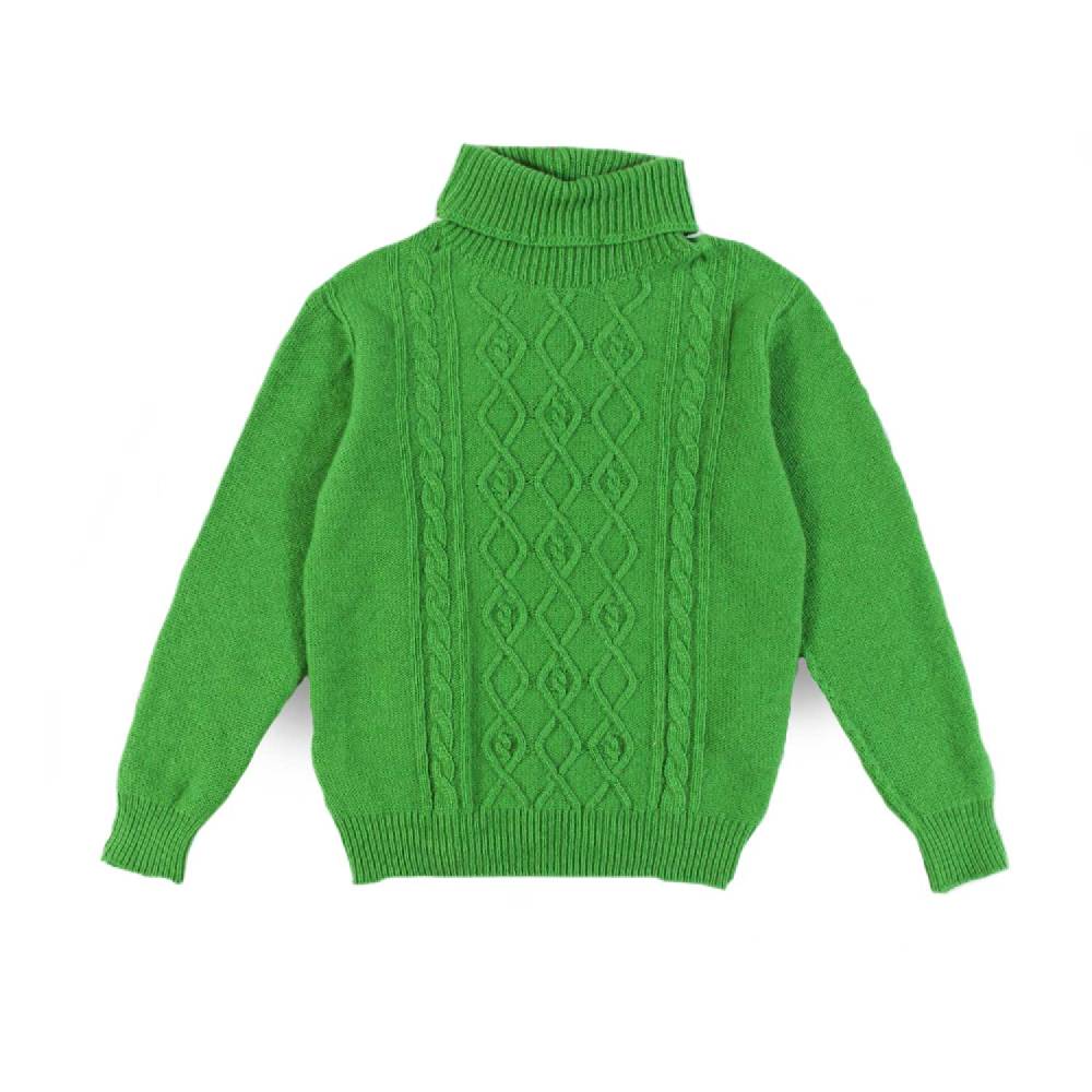 Nupkeet Pullover Collo Alto Verde – Osiglia Prezzo Ridotto